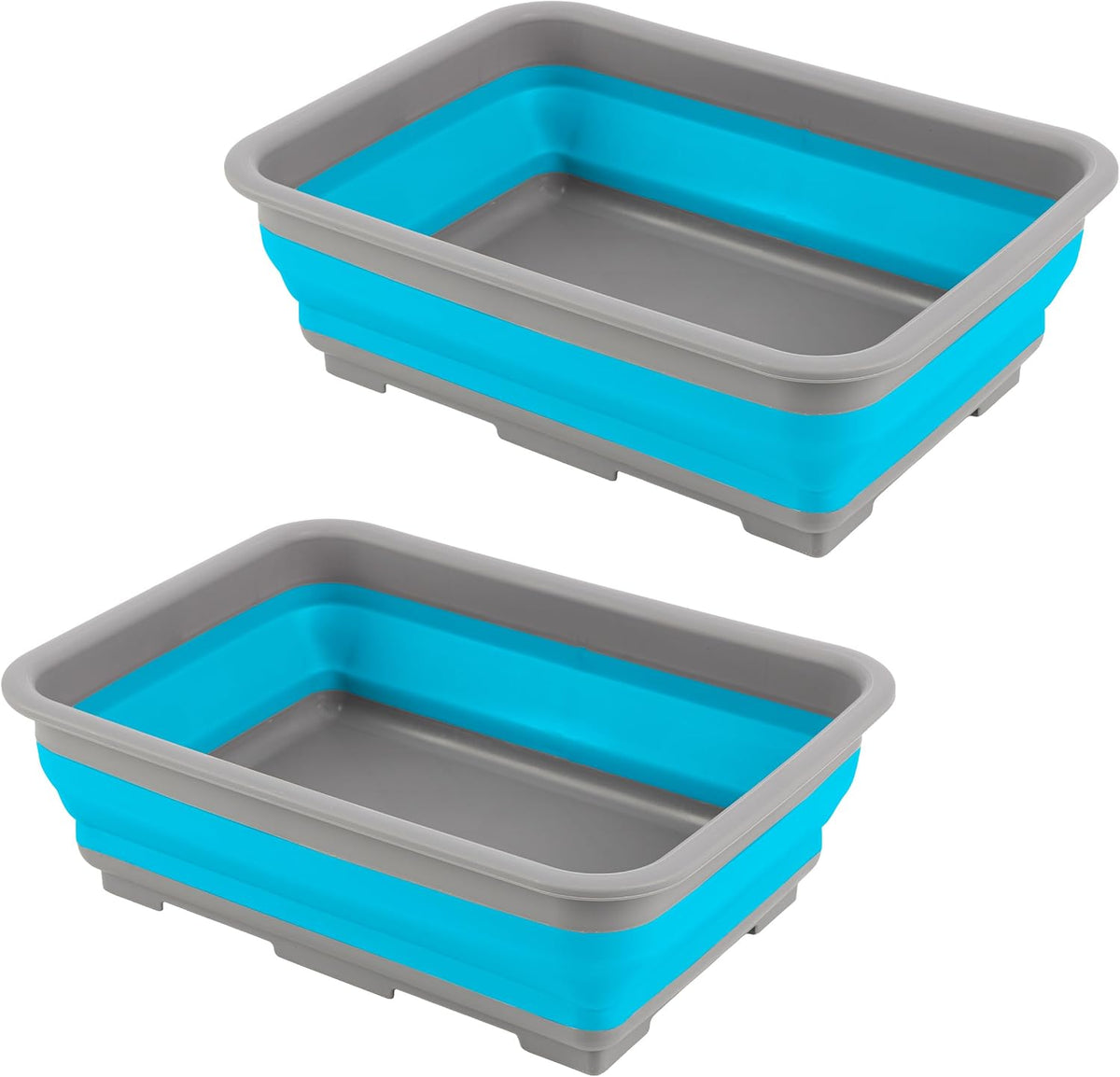 Collapsible Cleaning Caddy - Portable Multi-use Wash Basin, Dish Tub, or Ice Bucket with 7.27L Capacity for Camping and Tailgating (Red)
