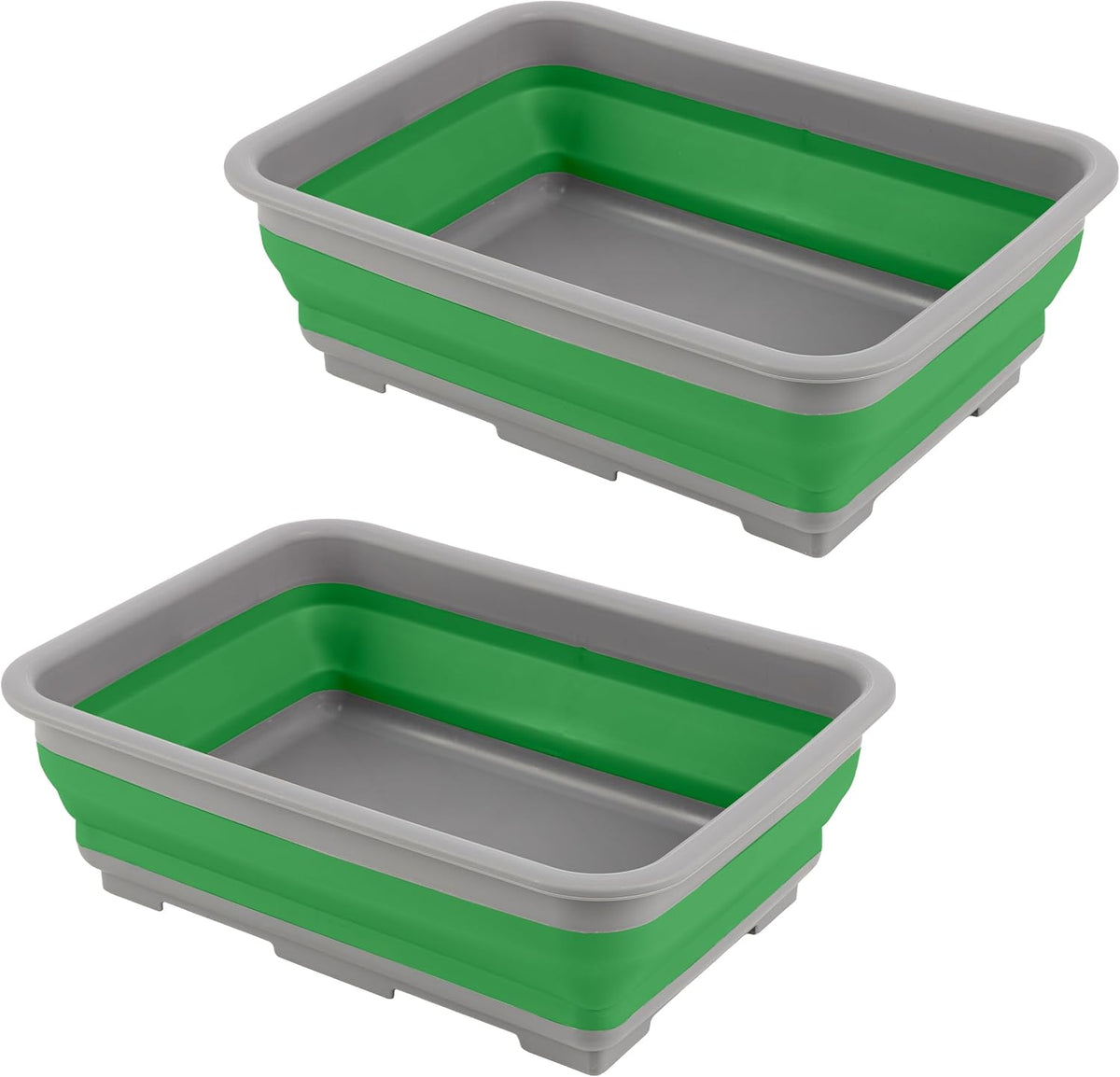Collapsible Cleaning Caddy - Portable Multi-use Wash Basin, Dish Tub, or Ice Bucket with 7.27L Capacity for Camping and Tailgating (Red)