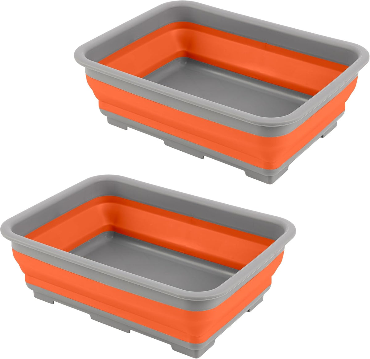 Collapsible Cleaning Caddy - Portable Multi-use Wash Basin, Dish Tub, or Ice Bucket with 7.27L Capacity for Camping and Tailgating (Red)