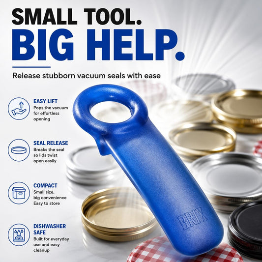 Original Easy Jar Key Opener, Frosted Blue, Vacuum-Seal Release Tool For Stubborn Lids, Arthritis And Carpal Tunnel Aid