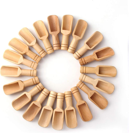 Small Wooden Scoops, Little Wooden Spoons for Jars,Bath Salts(12PCS)3 inches long
