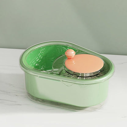 2025 New Fruit Cleaner Spinner, Large Multifunctional Vegetable Washer Bowl with Brush, Fruit Scrubber for Home Kitchen (Green)