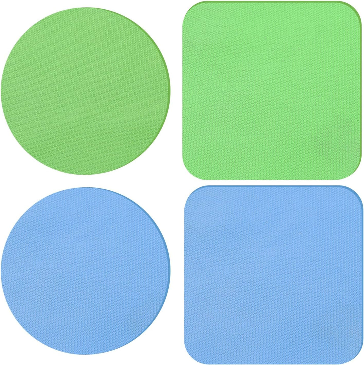 4PCS Rubber Jar Opener Gripper Pads for Seniors (Blue+Green)