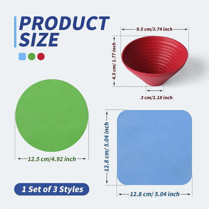 4PCS Rubber Jar Opener Gripper Pads for Seniors (Blue+Green)