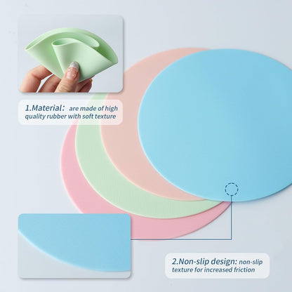4PCS Rubber Jar Opener Gripper Pads for Seniors (Blue+Green)