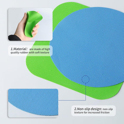 4PCS Rubber Jar Opener Gripper Pads for Seniors (Blue+Green)