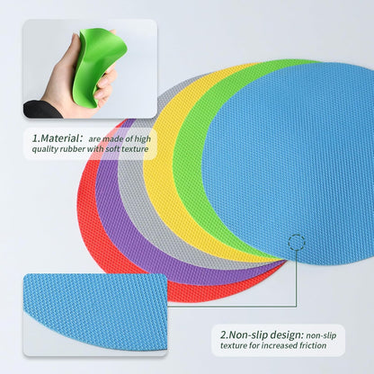 4PCS Rubber Jar Opener Gripper Pads for Seniors (Blue+Green)