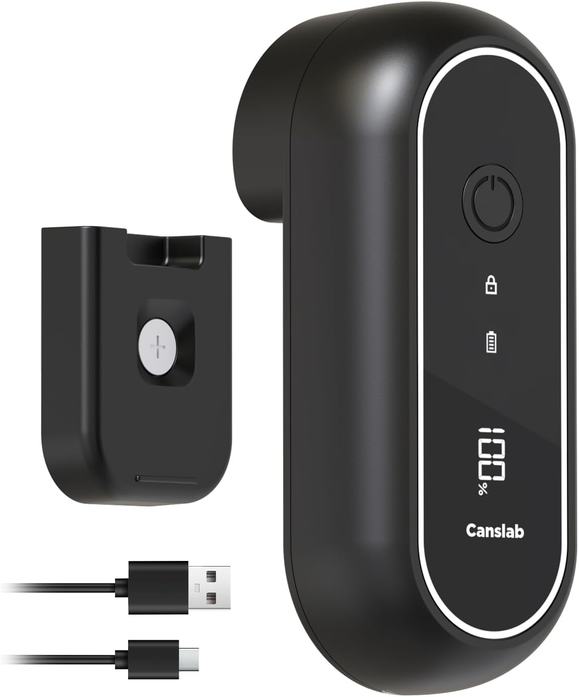 Turbo Rechargeable Can Opener - Professional Grade Blade, Auto-Stop, LED Battery Life Display, Wall-mountable, Side Cut Electric Can Opener for Smooth Edge, Hands-free Operation,USB-C Charging