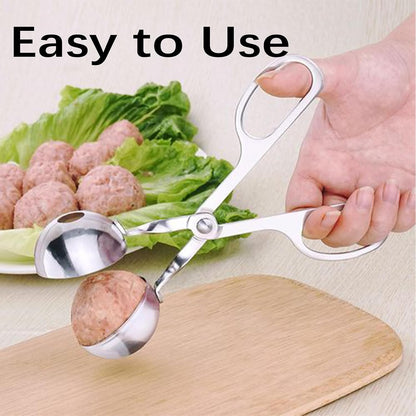 2 Pack Stainless Steel Meatball Maker Non-Stick Meat Baller Scoop Tongs
