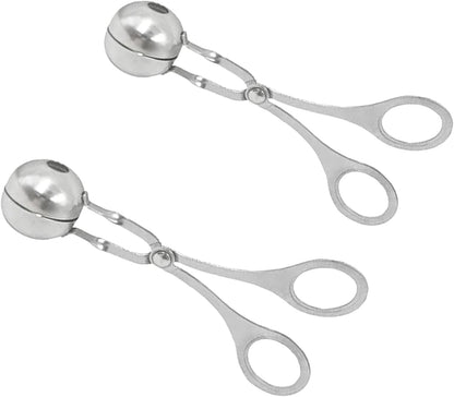 2 Pack Stainless Steel Meatball Maker Non-Stick Meat Baller Scoop Tongs