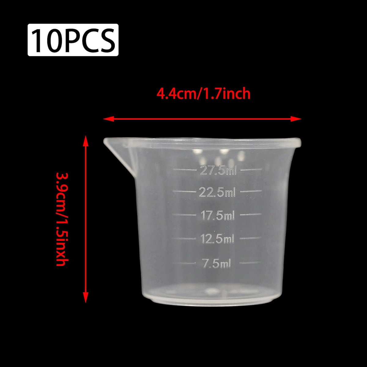 500ML Plastic Measuring Cup, Beaker Tip, Pour Measuring Containers
