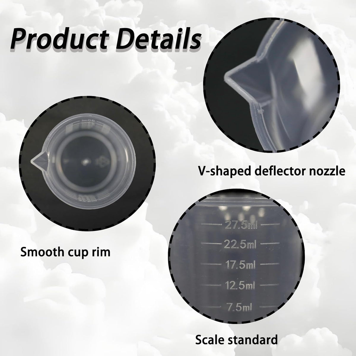 500ML Plastic Measuring Cup, Beaker Tip, Pour Measuring Containers