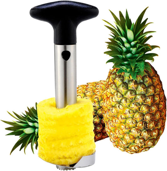 Pineapple Corer Slicer Stainless Steel Pineapple Core Remover & Cut into 3-Inch Rings