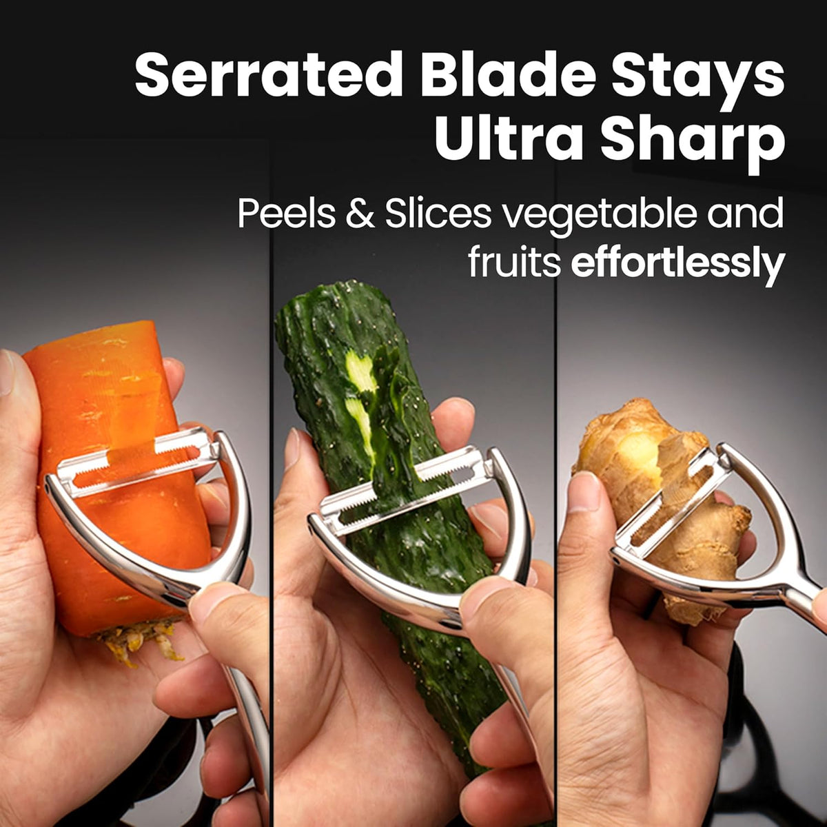 Vegetable Peeler, Ultra Sharp Blades, Stainless Steel I Peeler