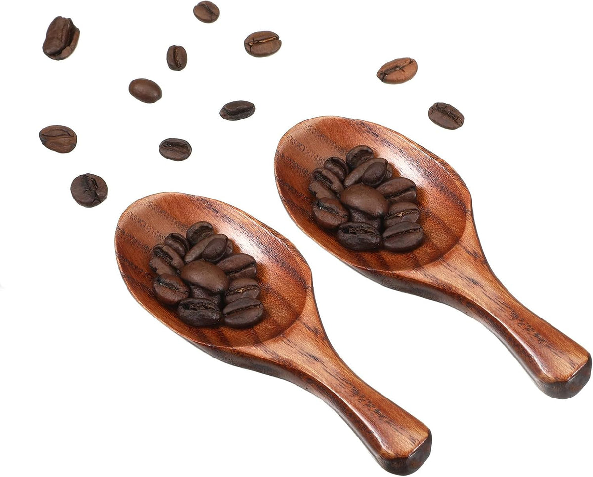 Wooden Coffee Scoop Bath Salt Scoop Multi-Purpose Kitchen Scooping Tool Home Kitchen Accessories Measuring for Coffee Beans Ground Beans or Tea Sugar