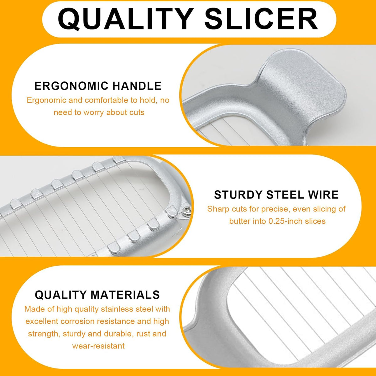 Butter Slicer Cutter Stainless Steel Multipurpose Cheese Slicer for Block Cheeses and Butter Gadgets Accessories
