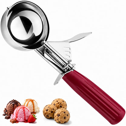 Ice Cream Scoop, Small Size Cookie Scoop with Trigger for Meatballs Melon