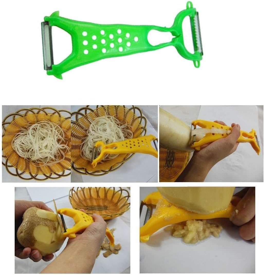 2 Pcs Vegetable Fruit Peeler Parer Julienne Cutter Slicer Peel Kitchen Tool Gadget Practical Processed Peelers Graters, Peelers and Slicers Kitchen Utensils and Gadgets