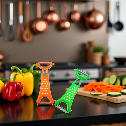 2 Pcs Vegetable Fruit Peeler Parer Julienne Cutter Slicer Peel Kitchen Tool Gadget Practical Processed Peelers Graters, Peelers and Slicers Kitchen Utensils and Gadgets
