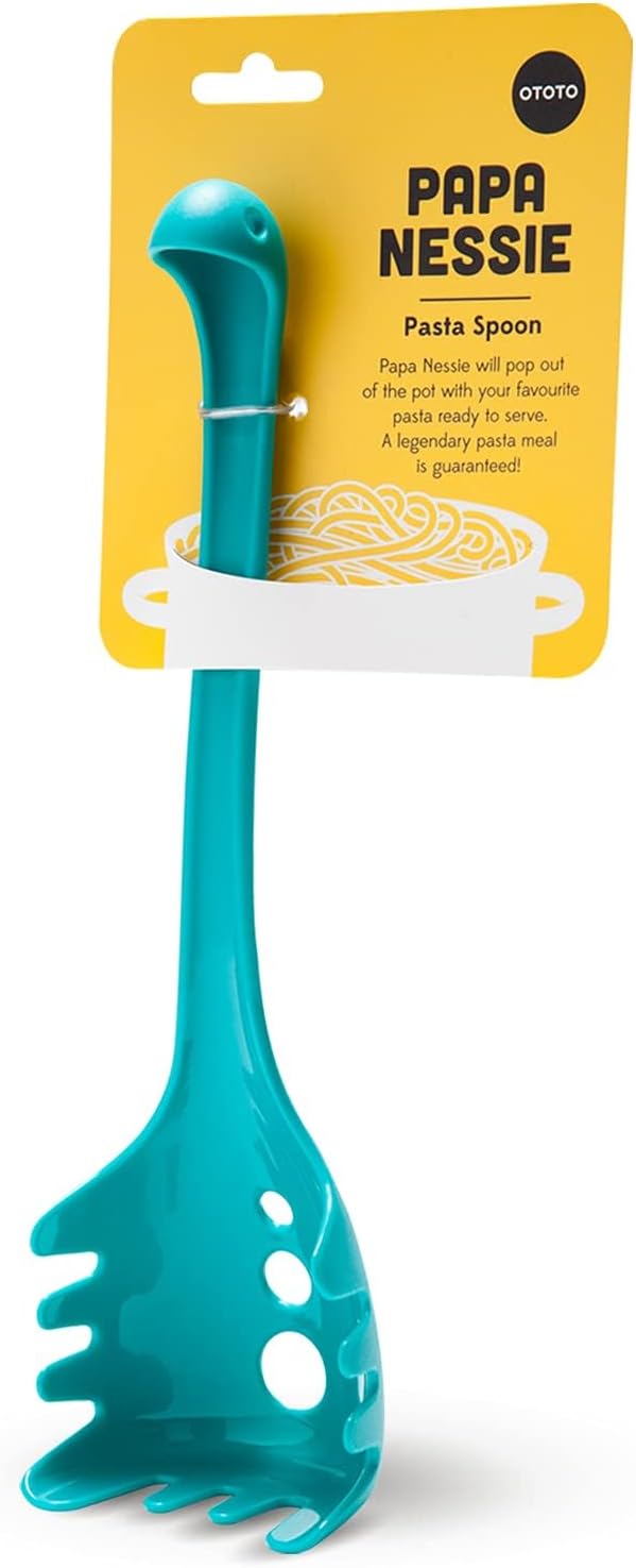 Pasta Spoon - Spaghetti Spoon, Pasta Fork, Pasta Server, Monstera Ladle - Dishwasher Safe & Heat Resistant - Fun Kitchen Gadgets, Unique Gifts for Cooking (Jungle Spoon)