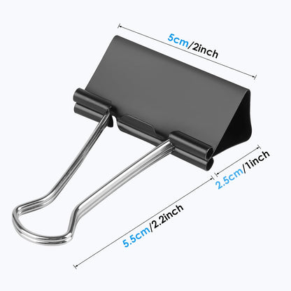Extra Large Binder Clips 2 inch, (40 Pcs) Big Paper Clips for Office Supplies