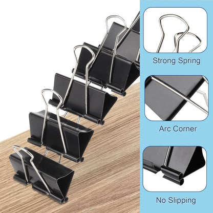 Extra Large Binder Clips 2 inch, (40 Pcs) Big Paper Clips for Office Supplies