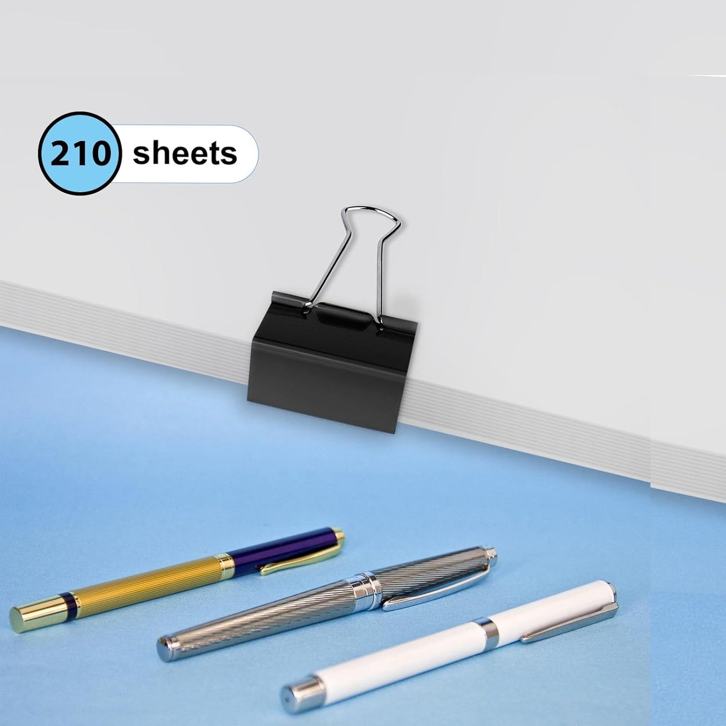Extra Large Binder Clips 2 inch, (40 Pcs) Big Paper Clips for Office Supplies