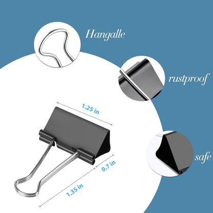 Extra Large Binder Clips 2 inch, (40 Pcs) Big Paper Clips for Office Supplies