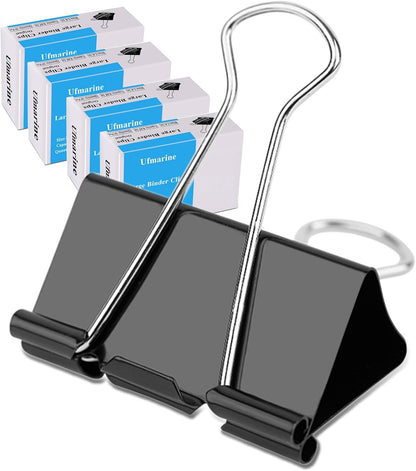 Extra Large Binder Clips 2 inch, (40 Pcs) Big Paper Clips for Office Supplies