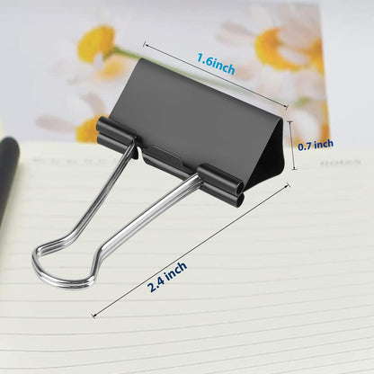 Extra Large Binder Clips 2 inch, (40 Pcs) Big Paper Clips for Office Supplies