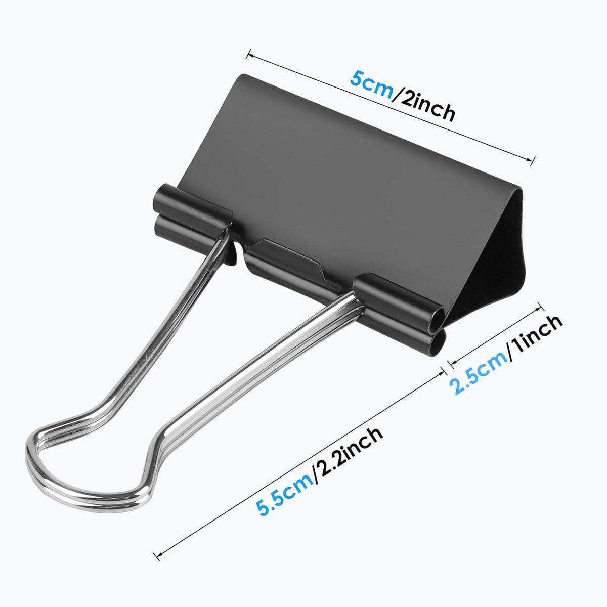 Extra Large Binder Clips 2 inch, (40 Pcs) Big Paper Clips for Office Supplies