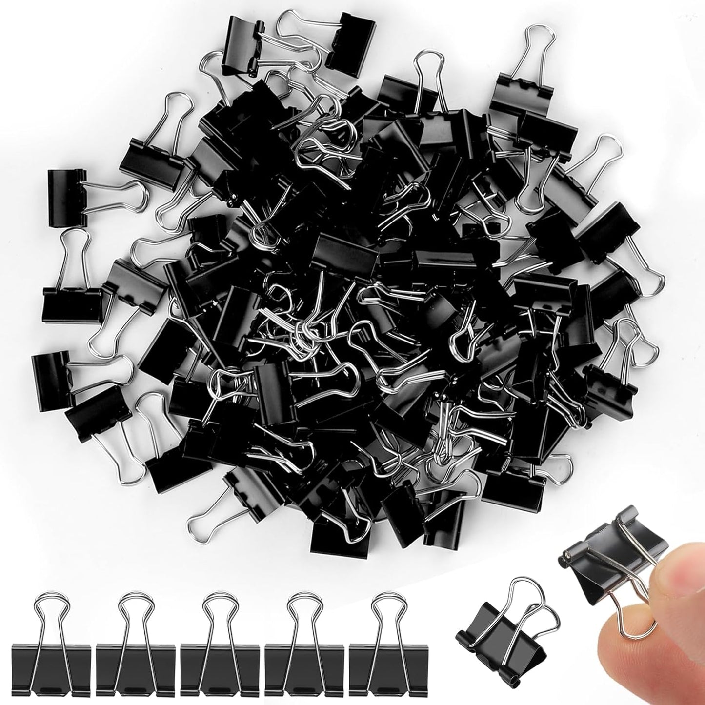 Extra Large Binder Clips 2 inch, (40 Pcs) Big Paper Clips for Office Supplies