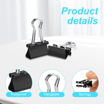 Extra Large Binder Clips 2 inch, (40 Pcs) Big Paper Clips for Office Supplies
