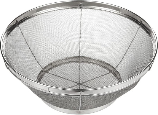 Stainless Steel Fine Mesh Strainer - Durable Rust-Resistant Mesh Colander - Ergonomic Handle Rice Colander - Ultra-Fine Flour Sifter - Dishwasher Safe with Stable Design - 11 in x 4 in, Silver