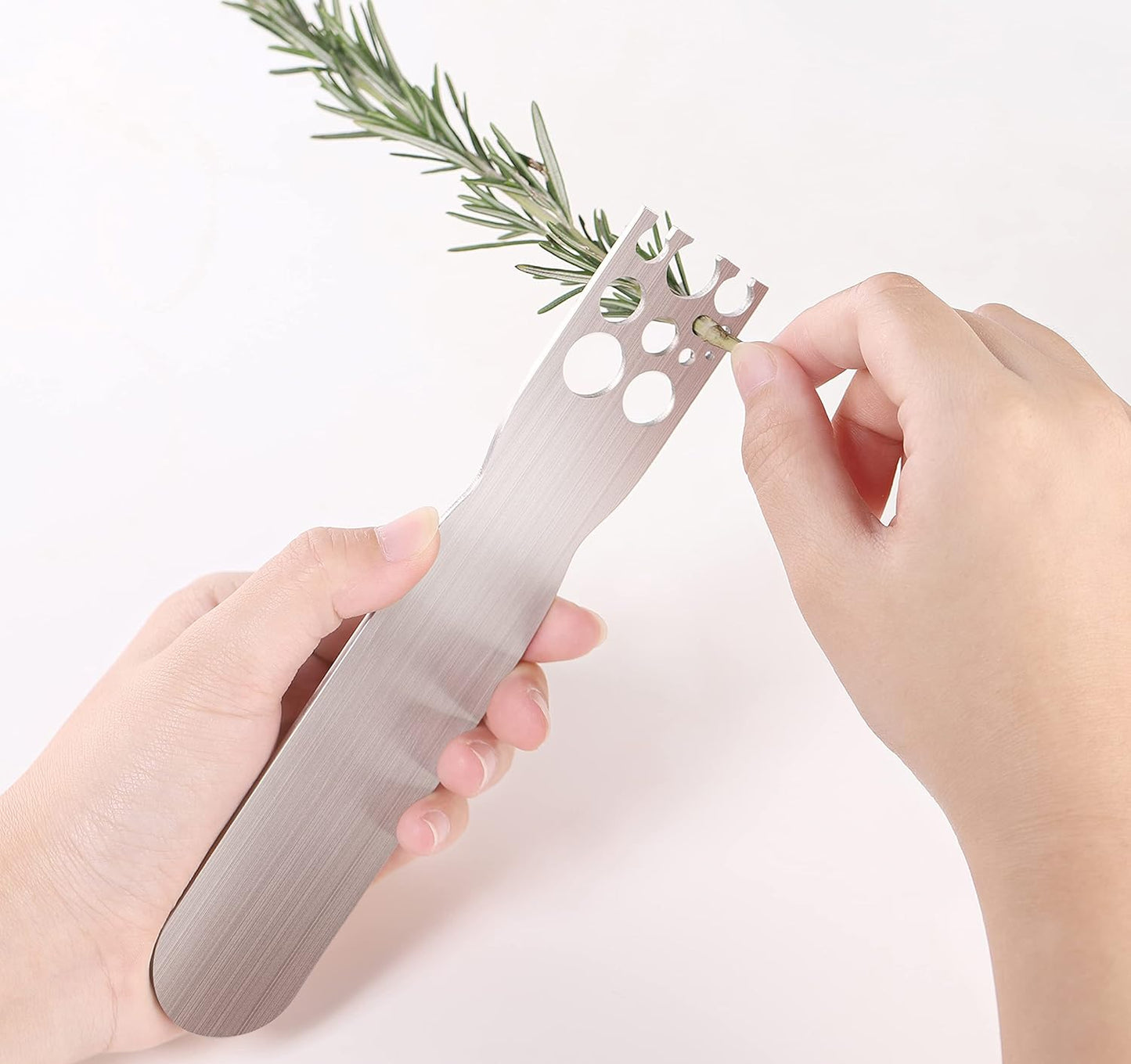Stainless Steel Herb Stripper Tool for Kale – Leaf Remover & Stem Stripper with Handle for Chard, Collard Greens and Fresh Herbs