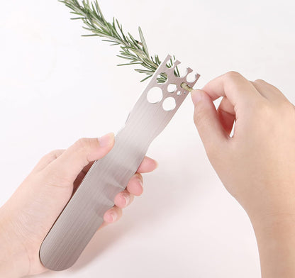 Stainless Steel Herb Stripper Tool for Kale – Leaf Remover & Stem Stripper with Handle for Chard, Collard Greens and Fresh Herbs