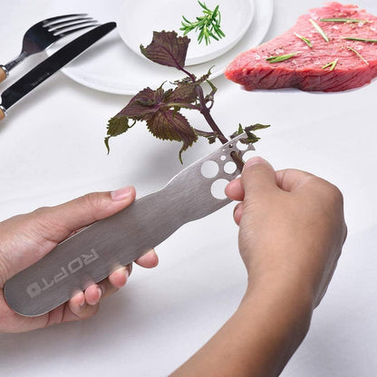 Stainless Steel Herb Stripper Tool for Kale – Leaf Remover & Stem Stripper with Handle for Chard, Collard Greens and Fresh Herbs