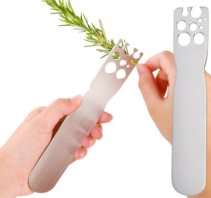 Stainless Steel Herb Stripper Tool for Kale – Leaf Remover & Stem Stripper with Handle for Chard, Collard Greens and Fresh Herbs