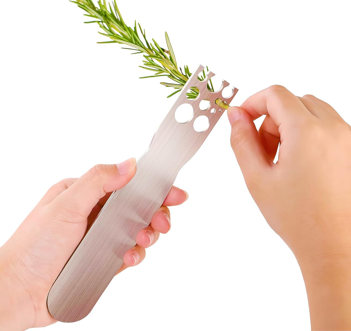 Stainless Steel Herb Stripper Tool for Kale – Leaf Remover & Stem Stripper with Handle for Chard, Collard Greens and Fresh Herbs
