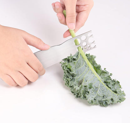 Stainless Steel Herb Stripper Tool for Kale – Leaf Remover & Stem Stripper with Handle for Chard, Collard Greens and Fresh Herbs