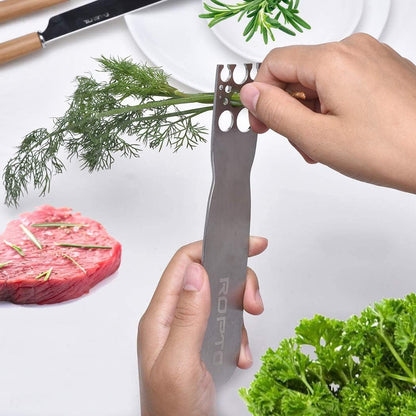 Stainless Steel Herb Stripper Tool for Kale – Leaf Remover & Stem Stripper with Handle for Chard, Collard Greens and Fresh Herbs