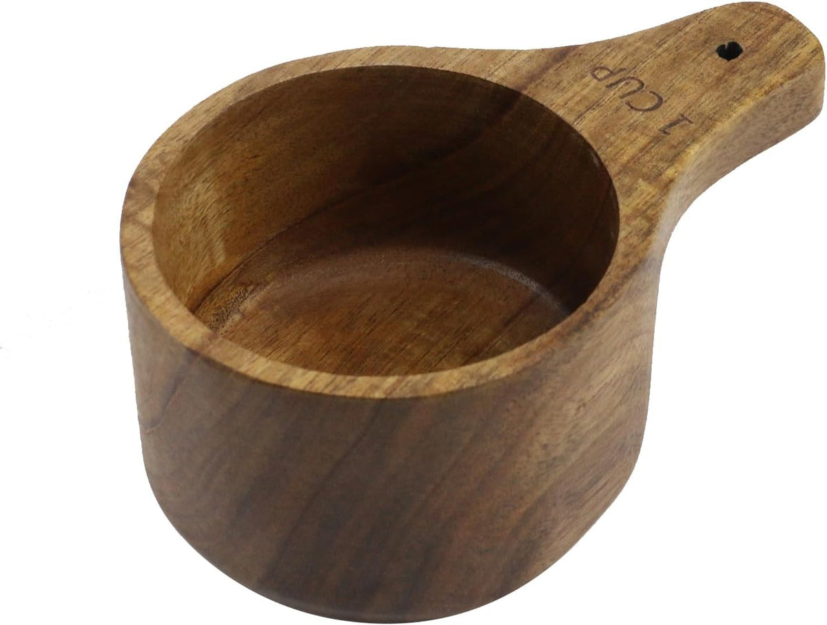 1PCS 1 Cup Wooden Measuring Cup Wood Kitchen Utensils Measure Spoon