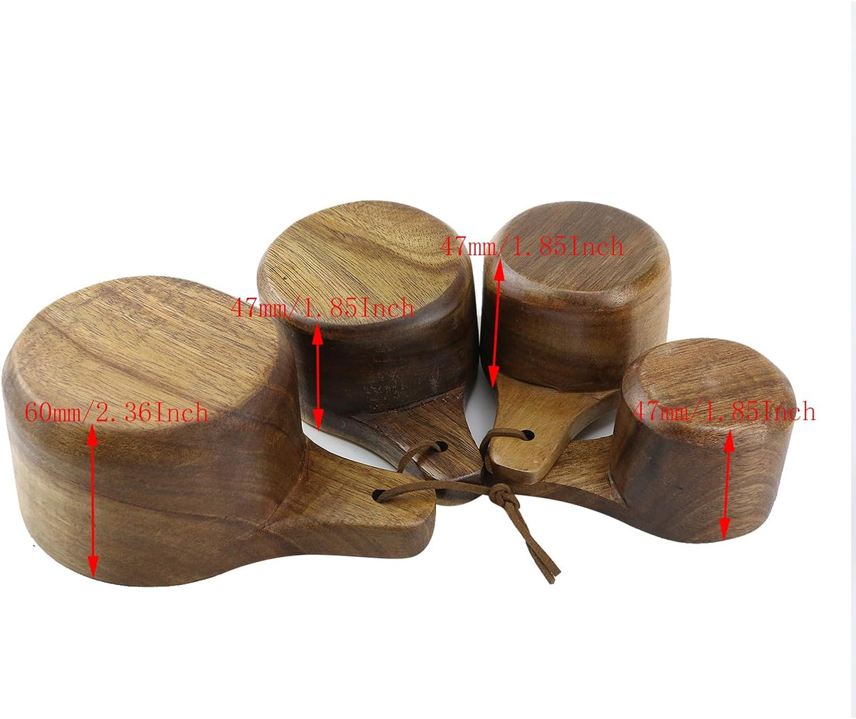 1PCS 1 Cup Wooden Measuring Cup Wood Kitchen Utensils Measure Spoon