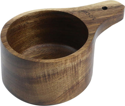 1PCS 1 Cup Wooden Measuring Cup Wood Kitchen Utensils Measure Spoon