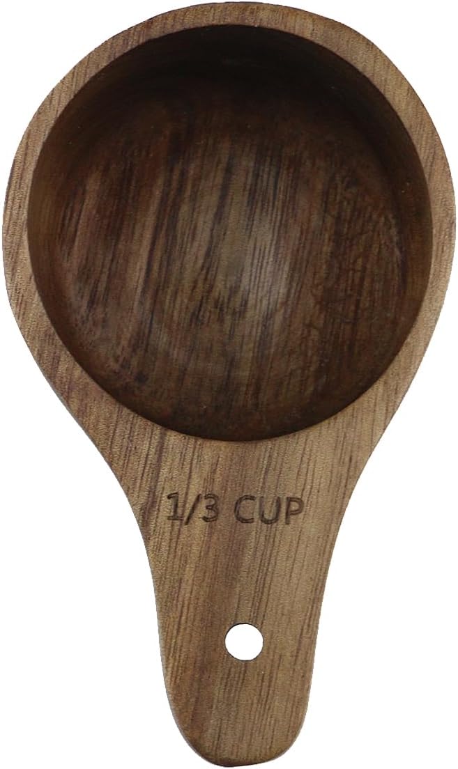 1PCS 1 Cup Wooden Measuring Cup Wood Kitchen Utensils Measure Spoon