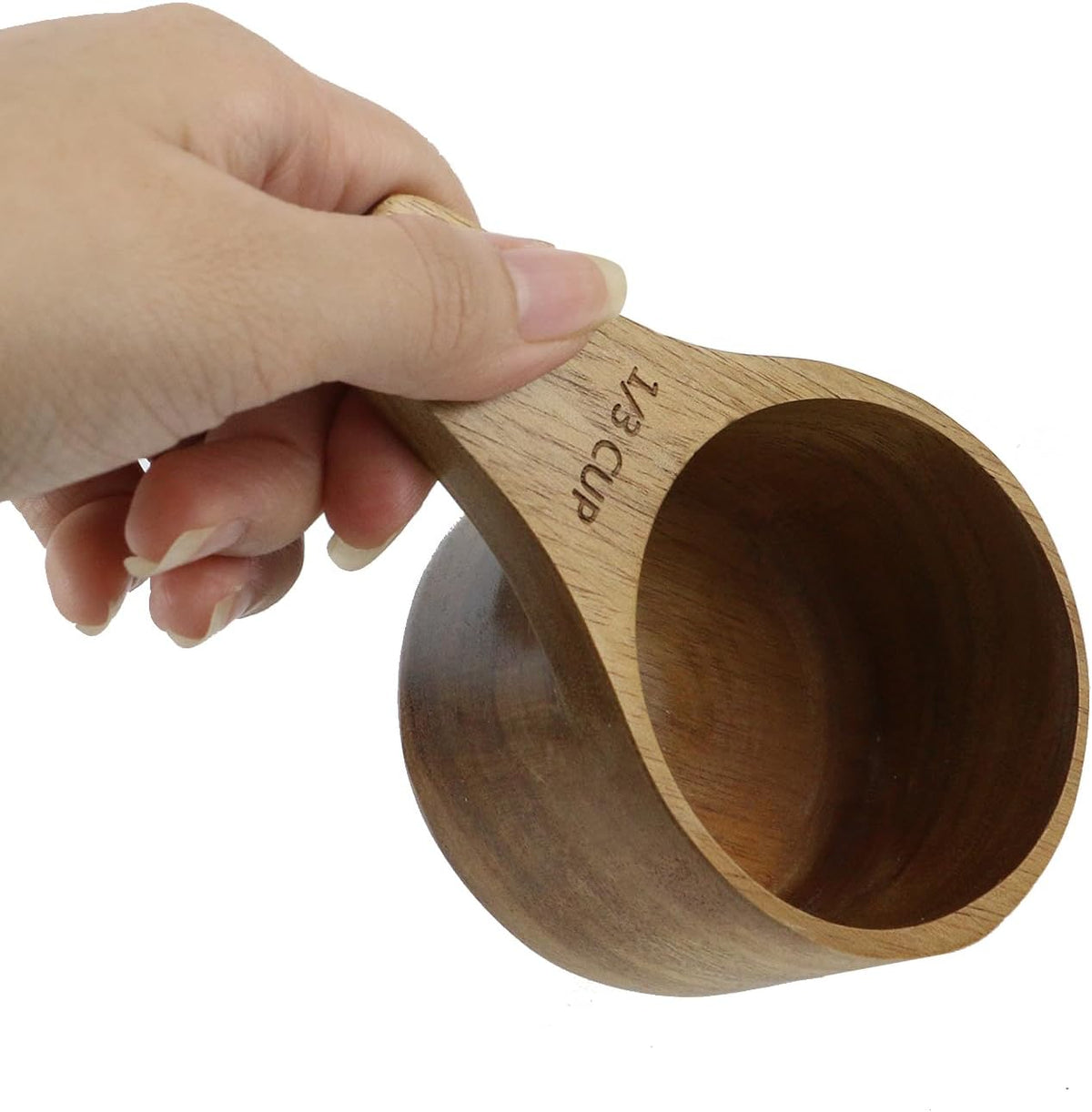 1PCS 1 Cup Wooden Measuring Cup Wood Kitchen Utensils Measure Spoon