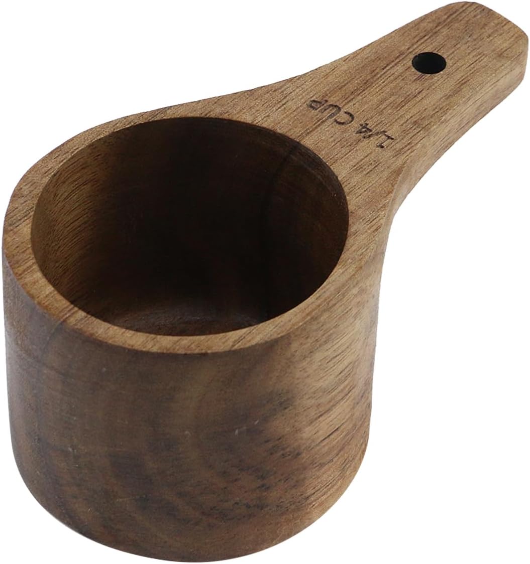 1PCS 1 Cup Wooden Measuring Cup Wood Kitchen Utensils Measure Spoon