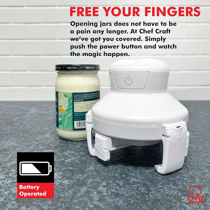 Hands free/Self-Centering, Three-Armed Electric Jar Opener