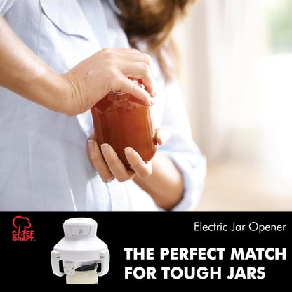 Hands free/Self-Centering, Three-Armed Electric Jar Opener
