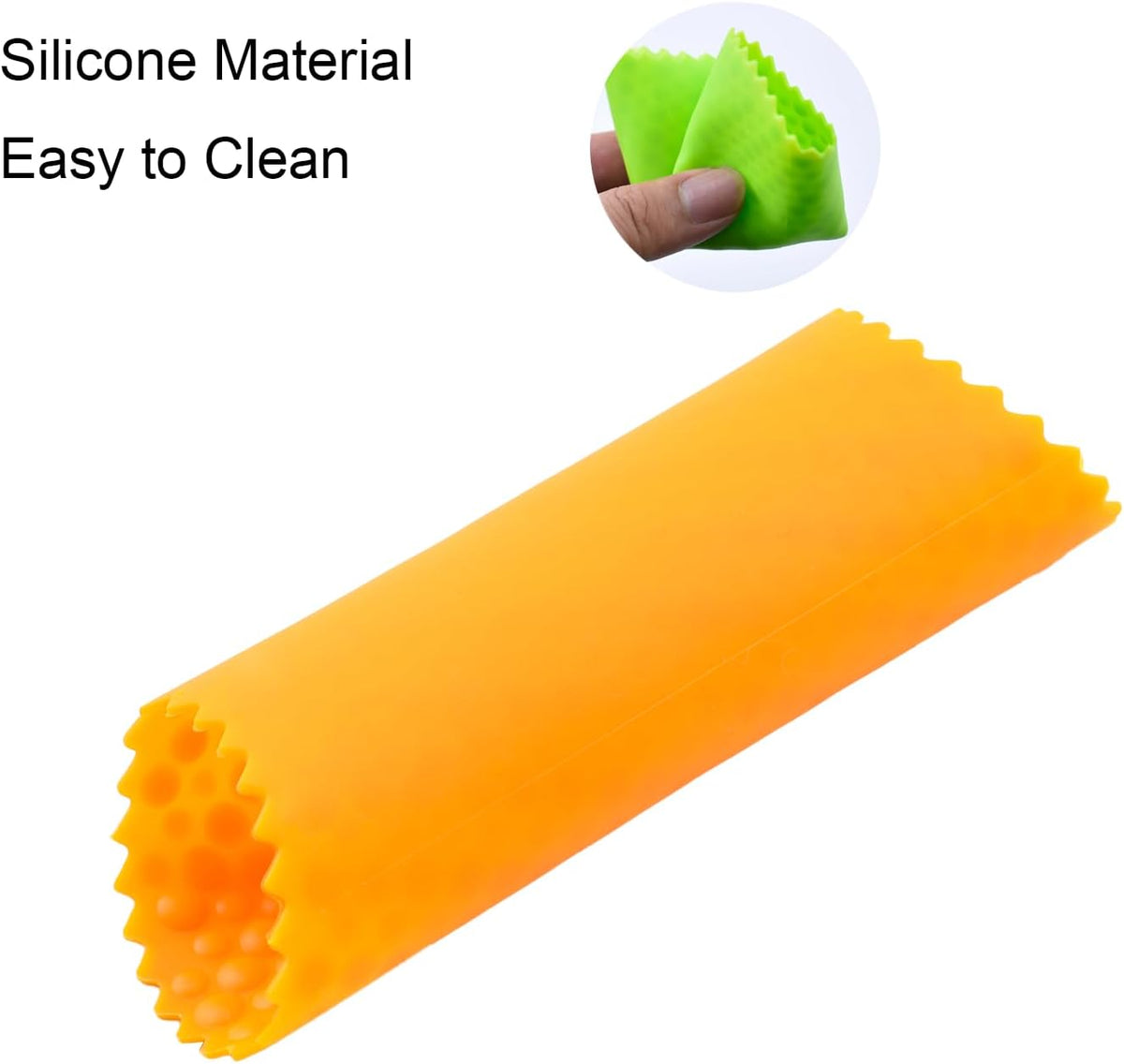 3Pack Silicone Garlic Peeler, Garlic Peeler Skin Remover Roller Keeper, Garlic Tube Rollers Skin Remover (Yellow, Green, Blue)